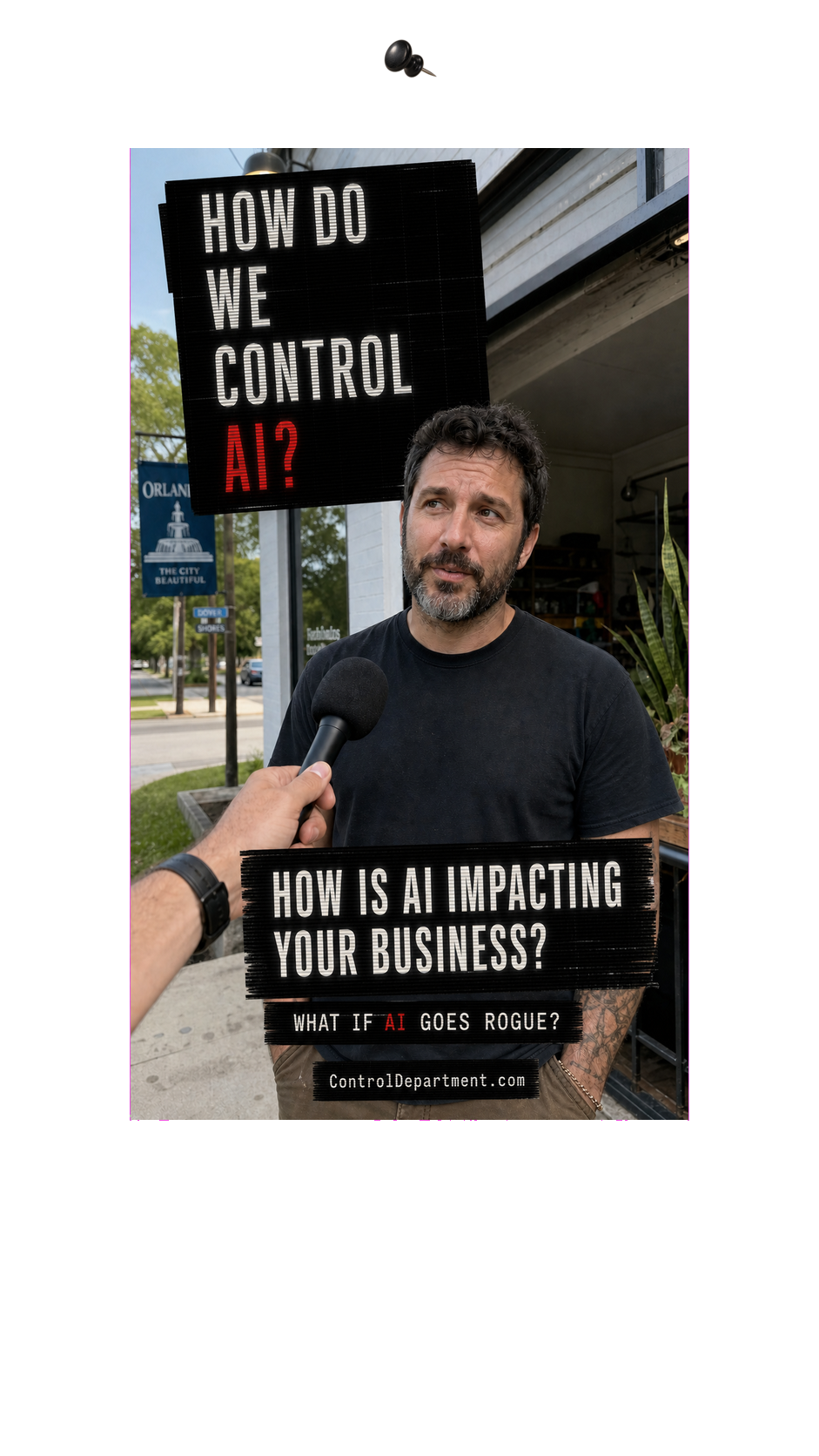 Generated vertical social interview with an Orlando business owner and CRT lower third