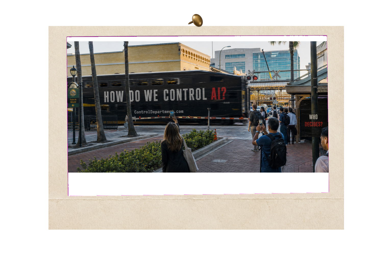 Generated SunRail campaign wrap passing Church Street